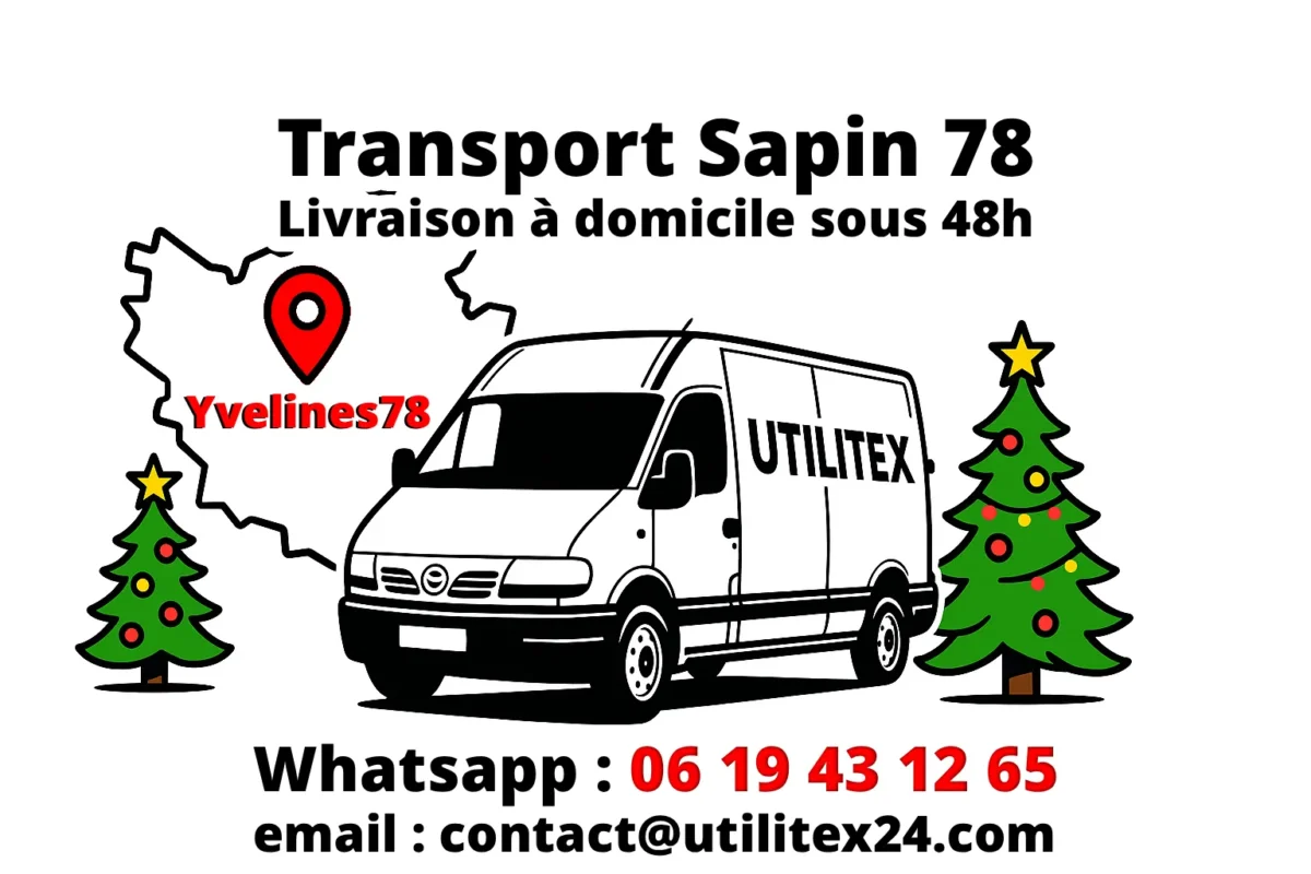 Livraison de sapin de Noël à domicile à Maulette – utilitaire UTILITEX